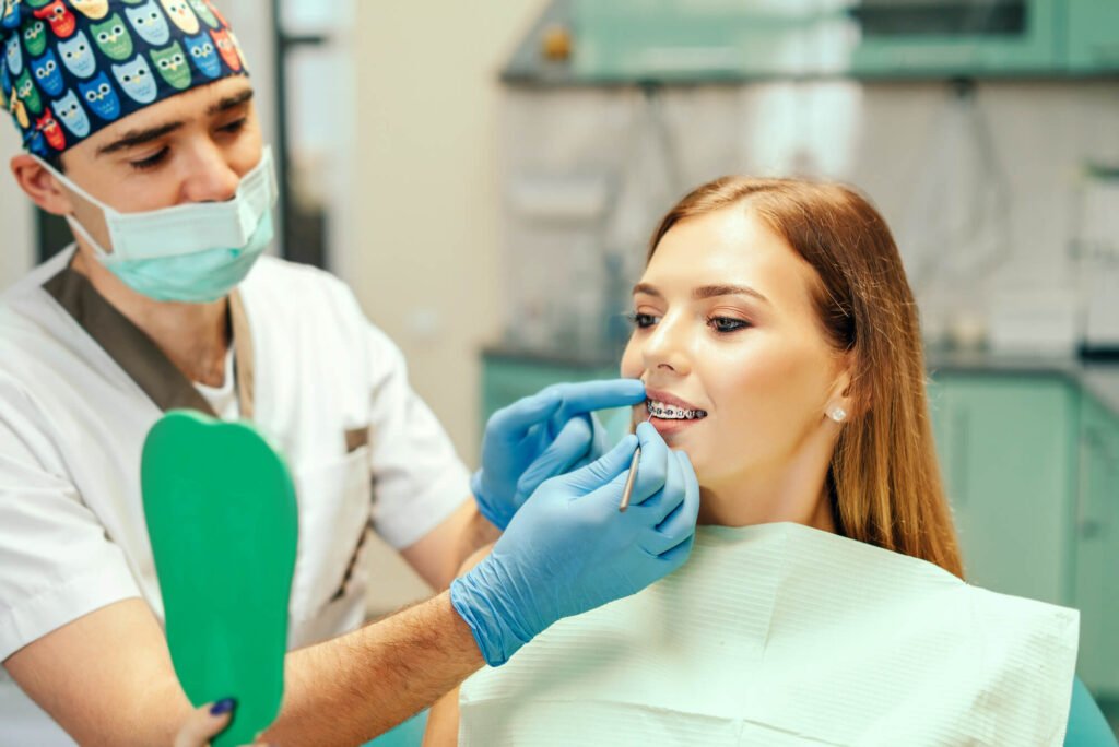 Patient and dentist checking dental Implants Placerville CA