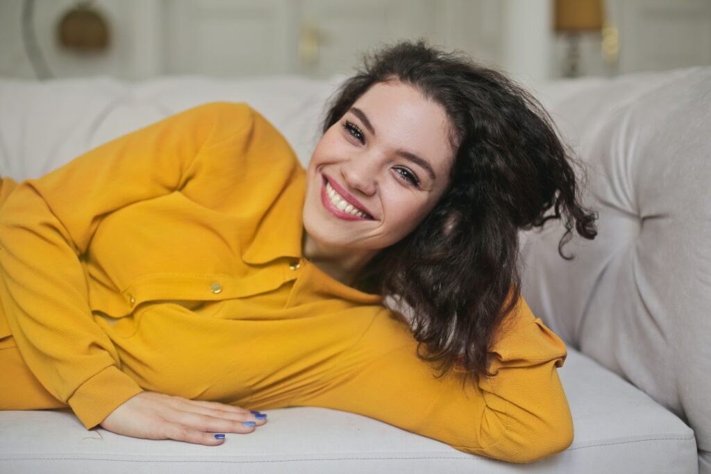 a person smiling