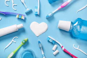toothbrushes and toothpaste